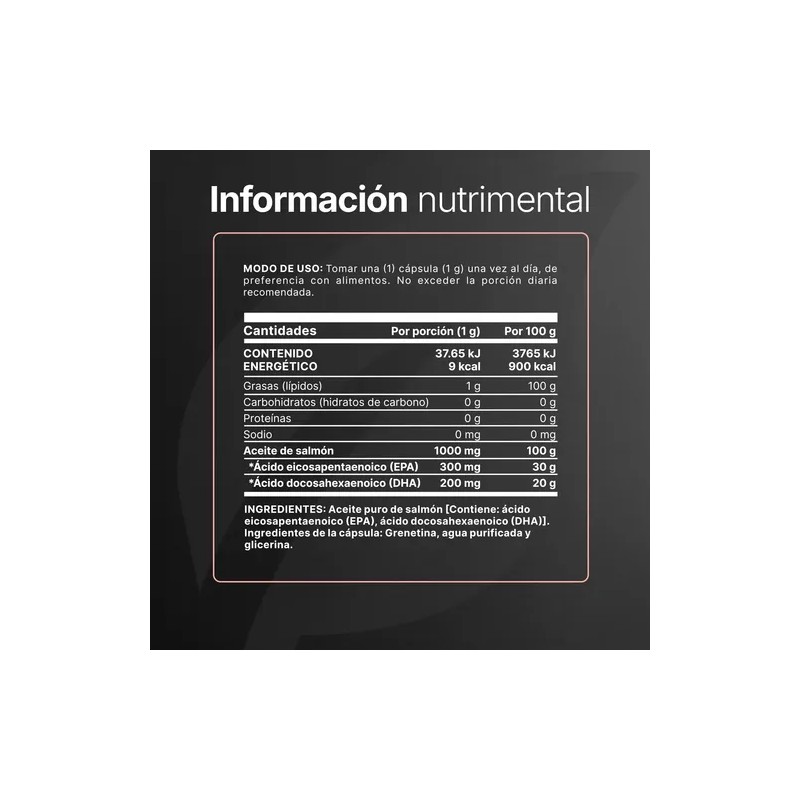 Omega 3 De Salmón 180 Cápsulas (epa - Dha). B