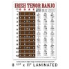 Laminated Irish Tenor 4 String Banjo Fingerboard Notes & Chord