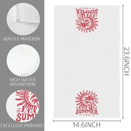 PXKX Summer Kitchen Towels Summer Gifts Tropical Tea Coffee Dish Towels for Drying Dishes Drying Cloth Kitchen Bathroom Balcony