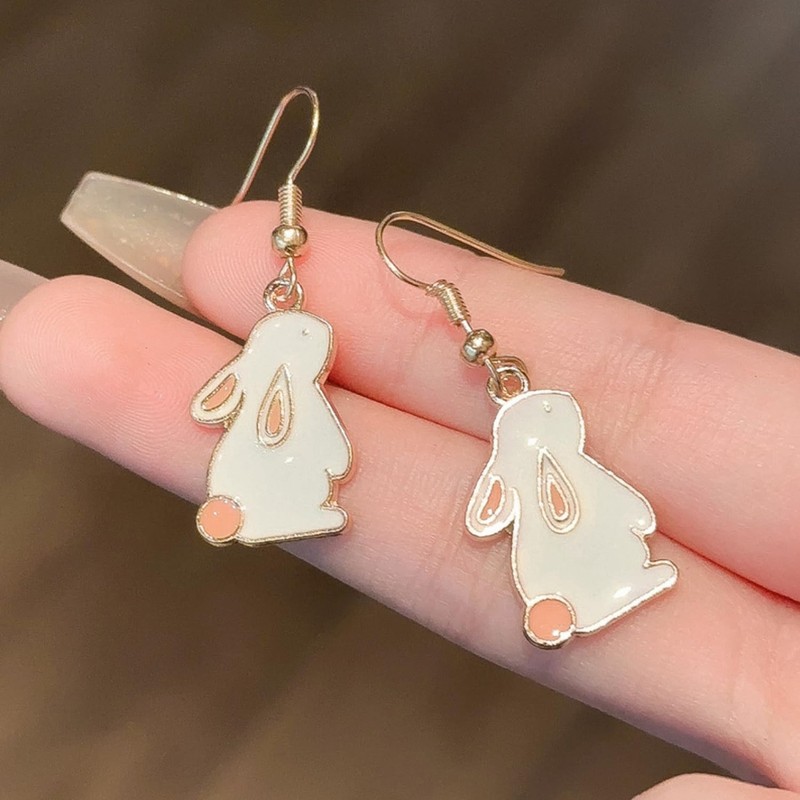 Miaija Easter Bunny Earrings Funny Animal Stud Earrings Costume Dress