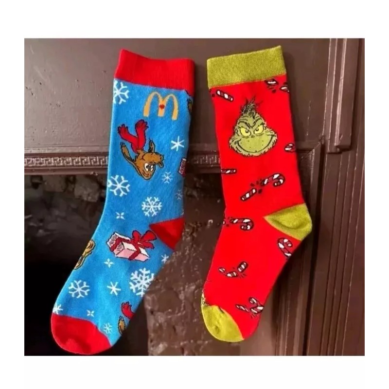 McDonald's Canada The Grinch 2024 Socks NEW SEALED Adult One