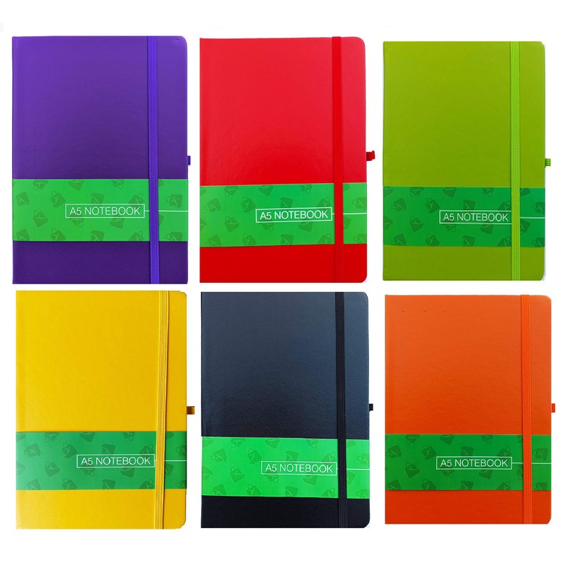 A5 Hardback Notebook Lined Notepad Note Book Notes Journal Diary