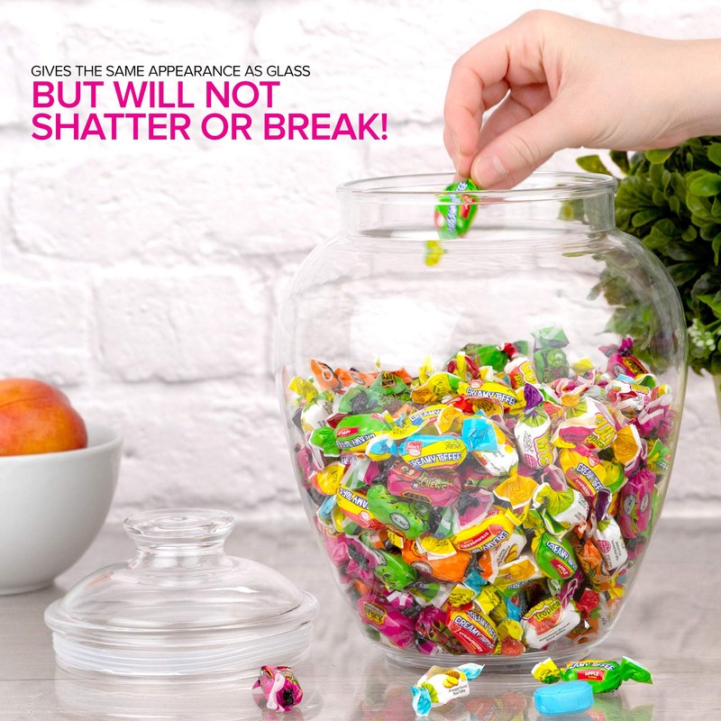 Modern Innovations 128-Ounce Candy & Cookie Jar with Lid, 1