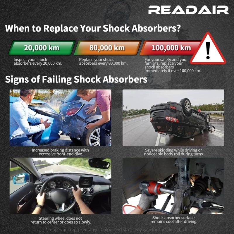 Readair 2Pcs Front Struts Fit for RAV4 2006-2012, 272276 272275 Shock