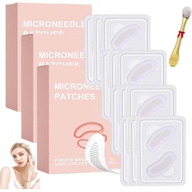 12 piezas Parches Para Ojos Con Microagujas,Producto Hidratante Y Reafirmante Para La Piel - Cintas Reafirmantes Oculares Naturales,Para Mujeres Maquillaje Belleza Viajeros Bodas Tardes Trabajo