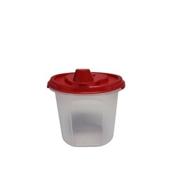 Tupperware Swiss Round Compact Container Storage Modular Fridge System Red Rondovision Milk Jug (440 ml Red with Spout)