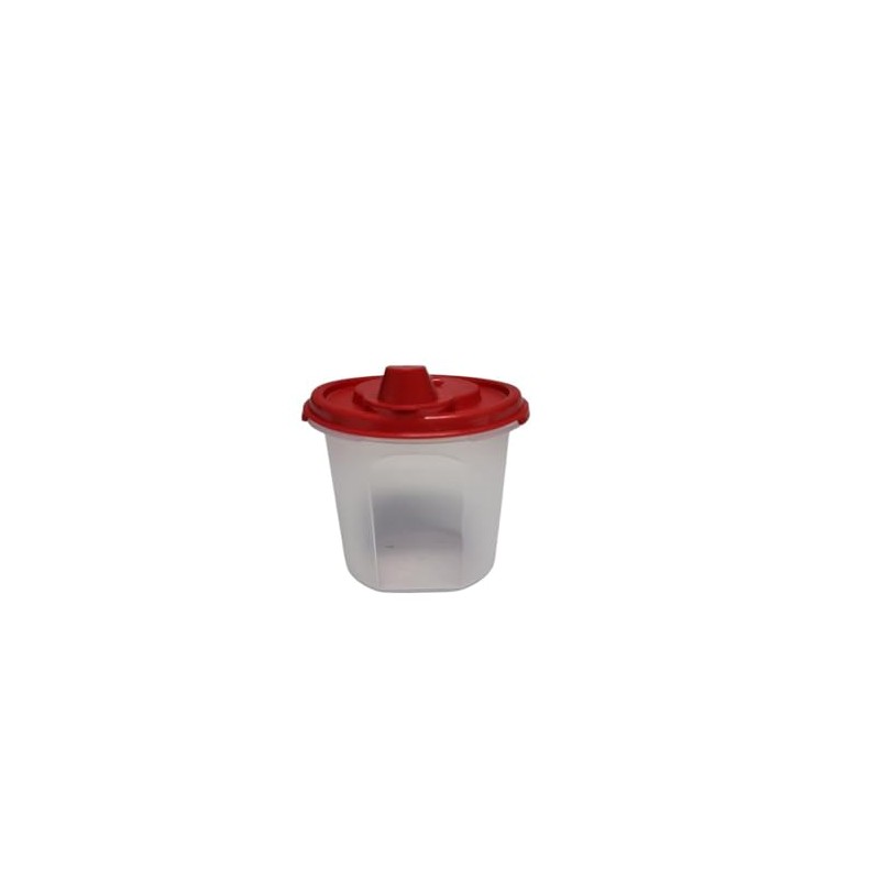 Tupperware Swiss Round Compact Container Storage Modular Fridge System Red