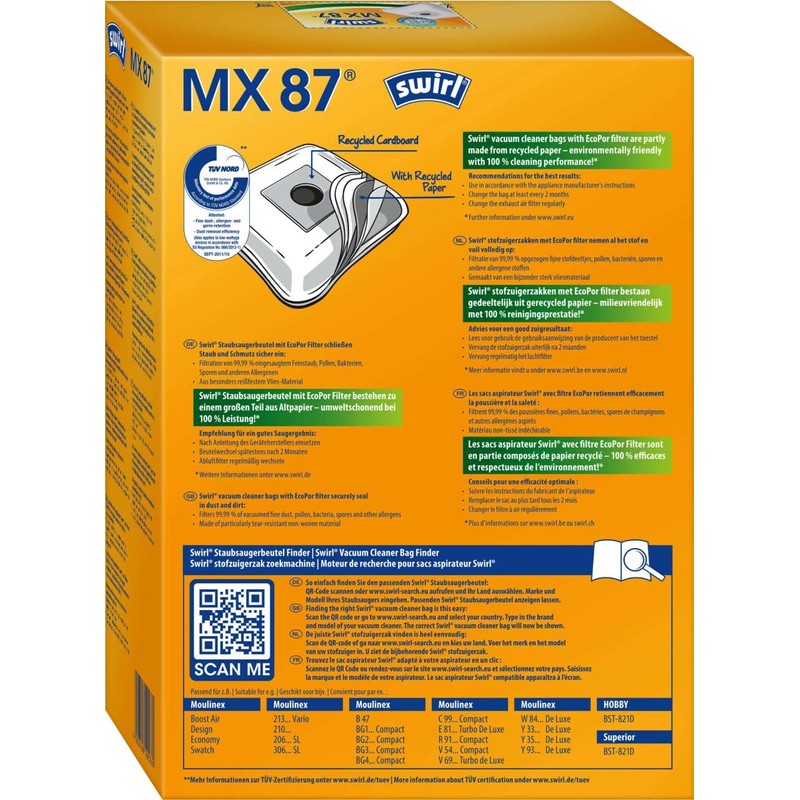 Swirl MX 87 MP Plus Airspace Staubfilterbeutel