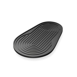 Blleshelfl Silikon Abtropfmatte für SodStream Duo, E-Duo, rutschfeste Unterlage aus BPA Freiem Silikon, Schwarz, Küchenzubehör Tropfmatte