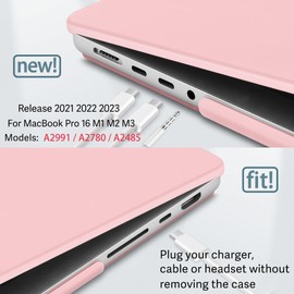 Lepeoac for MacBook Pro 16 inch Case 2021 2022 2023 2024 Release A3186 A3403 M4 A2991 M3 A2780 M2 A2485 M1 Pro/Max, Hard Shell Case with Screen Protector & Keyboard Cover, Matte Midnight Green