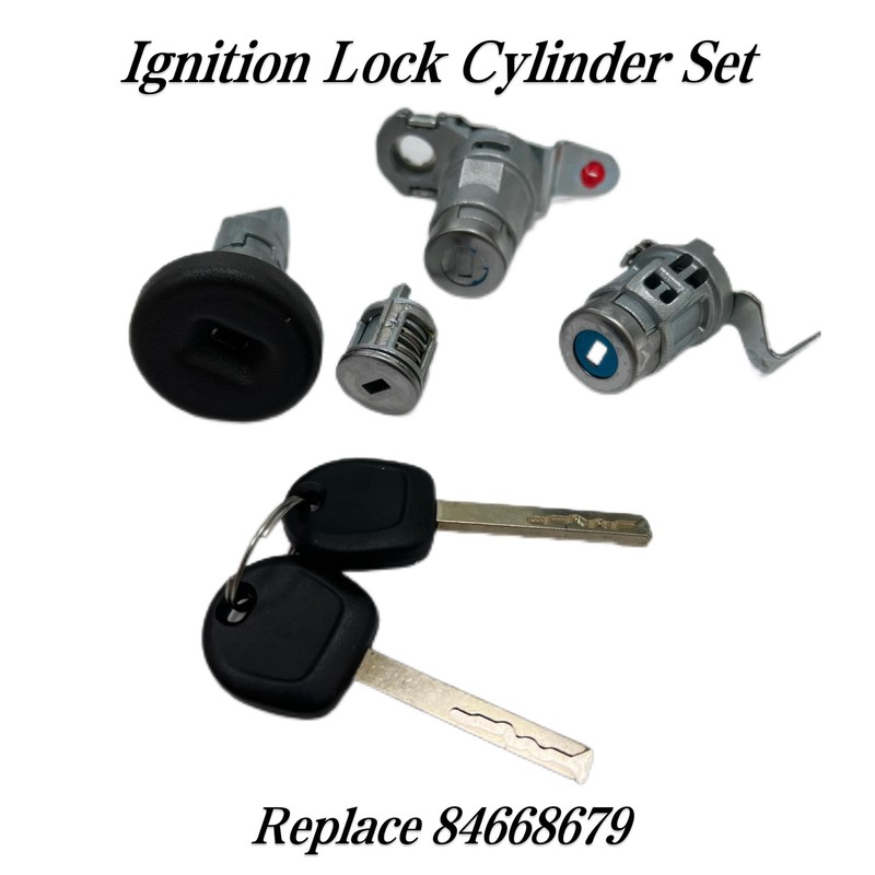 FCBJX Lock Cylinder Set for Ignition Switch,Door Handle, Tailgate Latch