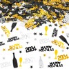 DPKOW Black Gold Silver Happy New Year Confetti New Year