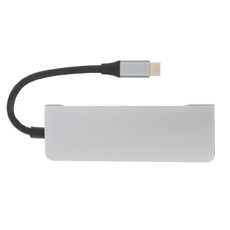USB C Splitter Silver 5Gbps Speed Heat Dissipation Function Smart