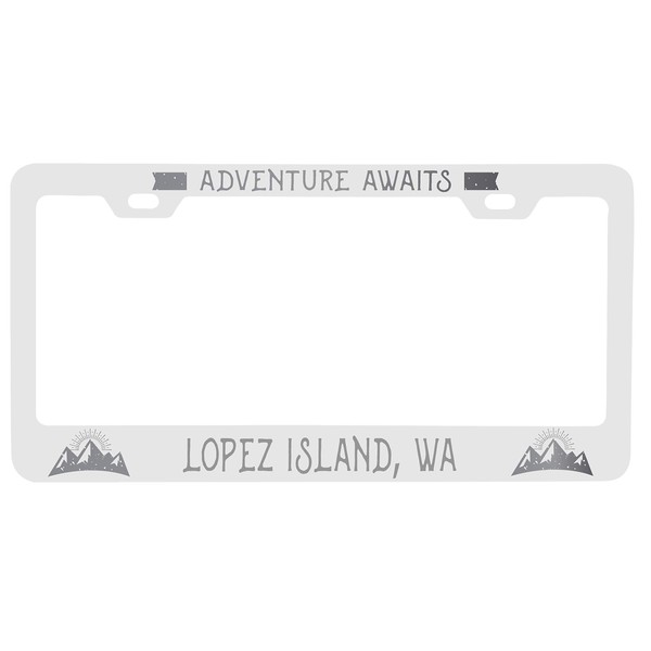Lopez Island Washington Laser Engraved Metal License Plate Frame Adventures