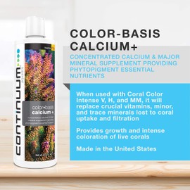 Continuum Aquatics Color Basis Calcium + - Concentrated Calcium & Mineral Supplement Providing Phytopigment Essential Nutrients