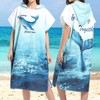 Wearable hooded towel beach towel LM-0327 Dolphin 2ea