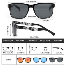 Hifot Sonnenbrille Herren Polarisiert 3 Stück, Sport Fahrradbrille Herren Damen, Sportbrille Sonnen Brille Laufbrille zum Radfahren Angeln Fahren