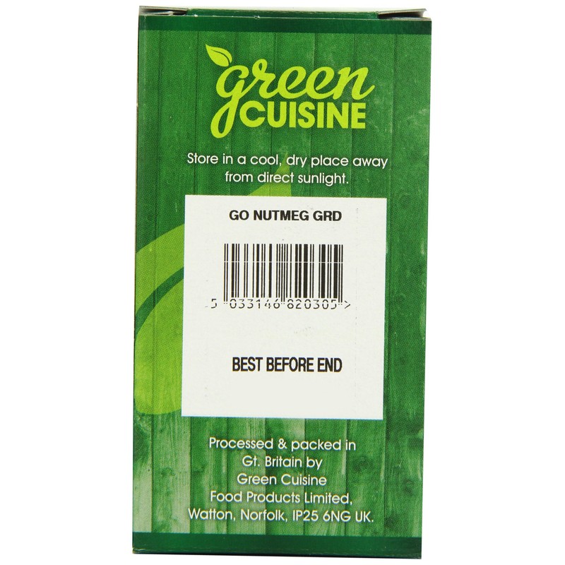 Green Cuisine Organic Nutmeg Ground 20 g (Pack of 6)