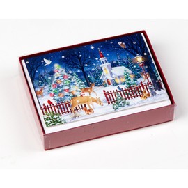 Peaceful Night Boxed Christmas Cards - 15 Cards & 16 Foil Lined Envelopes