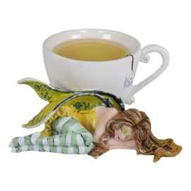Ebros Amy Brown Fantasy Soothing Chamomile In Tea Cup Sleeping Fairy Figurine