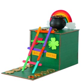 Wazitin DIY Leprechaun Trap Kit St. Patrick's Day Leprechaun Trap Decorations Catch a Leprechaun Trap Craft for St. Partrick Day Party Supplies Classroom Activity
