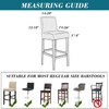 Bar Stool Covers,4 Pack Stretch Waterproof PU Bar Stool Covers