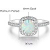 Jude Jewelers Platinum Plated Created Fire Opal Wedding Engagement Solitaire
