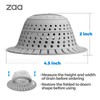zaa Bathtub Drain Hair Catcher, Silicone Collapsible 3 Pack Drain