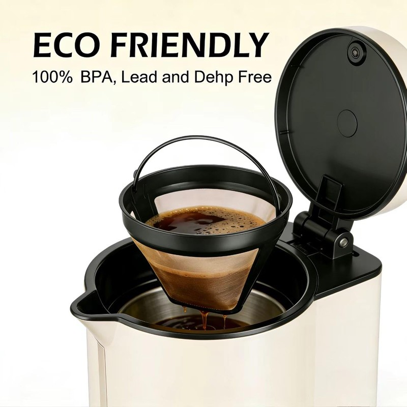 #2 Reusable Coffee Filter, Gold-Tone Permanent Cone Shape Filter Replacement
