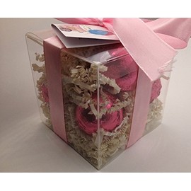 Spa Pure COTTONCANDY Bath Bombs: GIFT SET with 6 Bath Bomb Fizzies with Shea, Mango & Cocoa Butter, Ultra Moisturizing (14 Oz) Great for Dry Skin, All Skin Types (Cotton Candy)