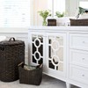 The Basket Lady Long Narrow Pole Handle Wicker Basket, Medium,