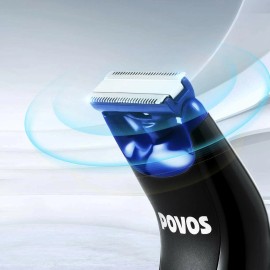 Povos One-Blade Beard Trimmer Bidirectional Electric Face & Body Hair Shaver