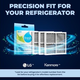 mist Fresh LG LT120F Air Filter Replacement, Compatible Model Numbers: Kenmore Elite 9918, 795 and LG ADQ73214404, LMXS30776S, 3 Pack - Fresh
