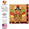Iconikal Paper Disposable Party Napkins, Dinner Size, Thanksgiving Silly Turkey,