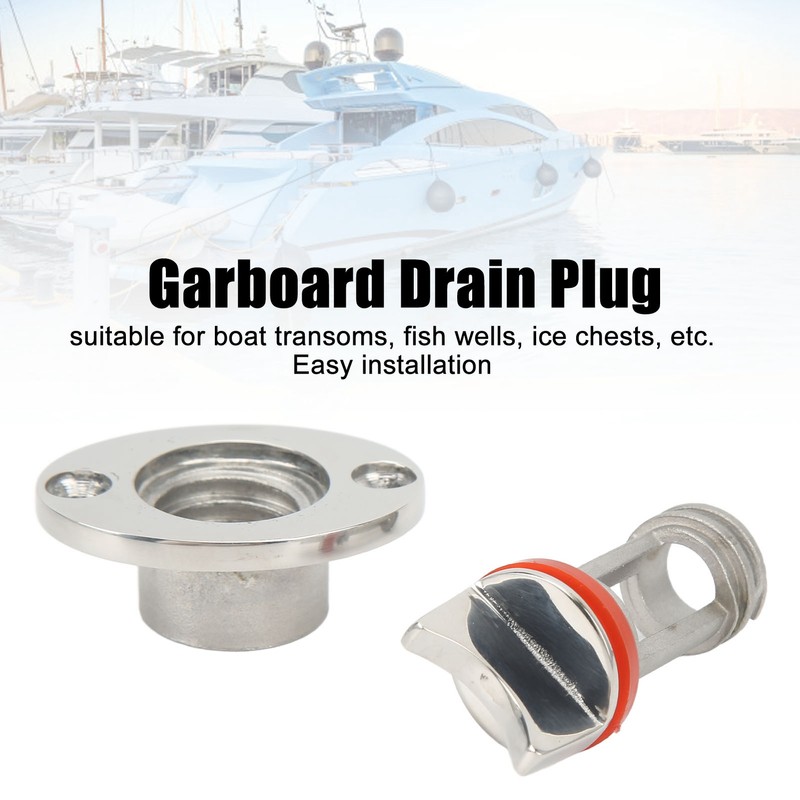 Boat Drain Plug Stainless Steel Strong Durable 0.75in Thread Diameter