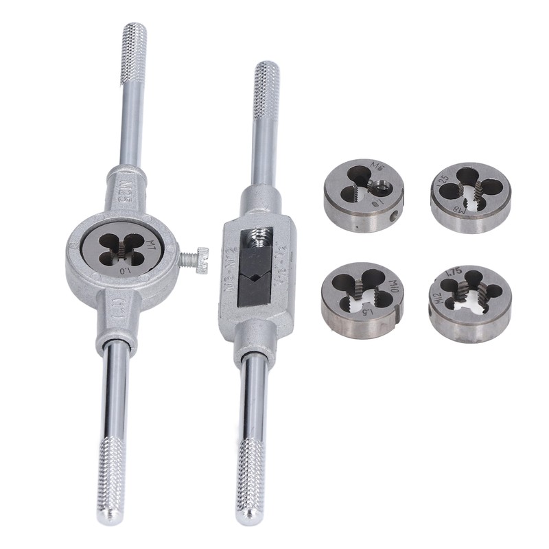 12Pcs Drill Tap Die Wrench Manual Thread Tapping Tool Set