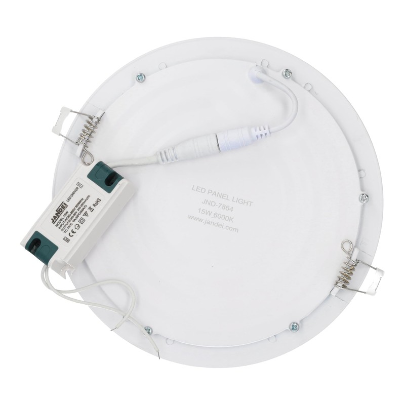 JANDEI - Round Extra Flat Led Downlight, Lighting 15W, 6000K,