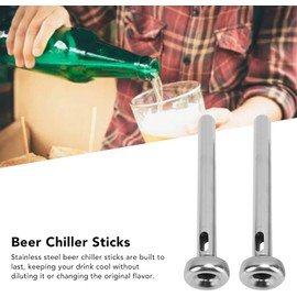 2 varillas enfriadoras de cerveza para botellas, enfriador de botellas de bebidas de acero inoxidable, varillas enfriadoras de vino, varilla enfriadora de vino para el hogar