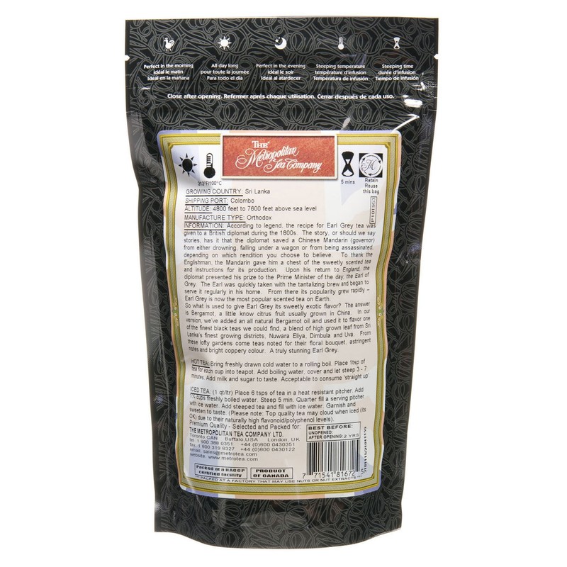 Metropolitan Tea Discovery Loose Tea Pack, Earl Grey English Favorite,