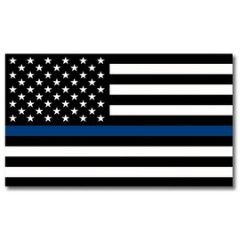 Magnet Me Up Thin Blue Line American Flag, 7x12 Inches, Heavy Duty Automotive Magnet, for Car Truck or SUV, in Support of Police and Law Enforcement Officers