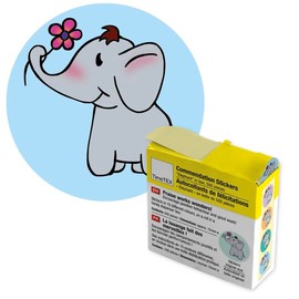 TimeTEX Commendation Stickers "Elephant", Pack of 560, 19 mm Diameter