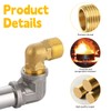 4 pieces brass angle 90°, DN20 pipe angle bend, brass,