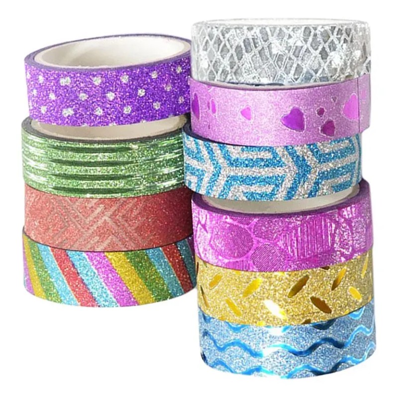 Glitter Washi Cinta De Enmascarar Decoración De Diy