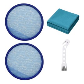 Replacement Filter Compatible with Hoover Wind Tunnel XL Pet Bagless Upright Vacuum 304087001– Fits UH71107, UH71250, UH72625, UH70605 and More – 2 Filters + 1 Cleaning Brush + 1 Microfiber Cloth