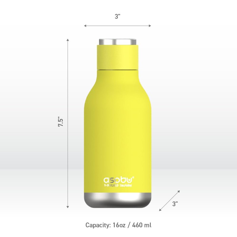 ASOBU Asobu (Lime) Urban Water Bottle Insulated Double Wall Stainless
