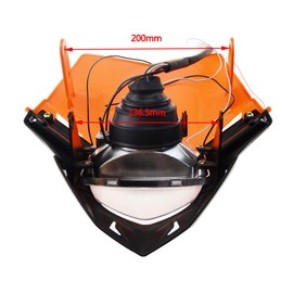 GOOFIT Orange H4 12V 35W Headlight Mini Indicator Lights Light Mask with Front Trim Replacement for Motorcycle Motocross Racer ATV Motorcycle Dirt Bike Pocket Bike