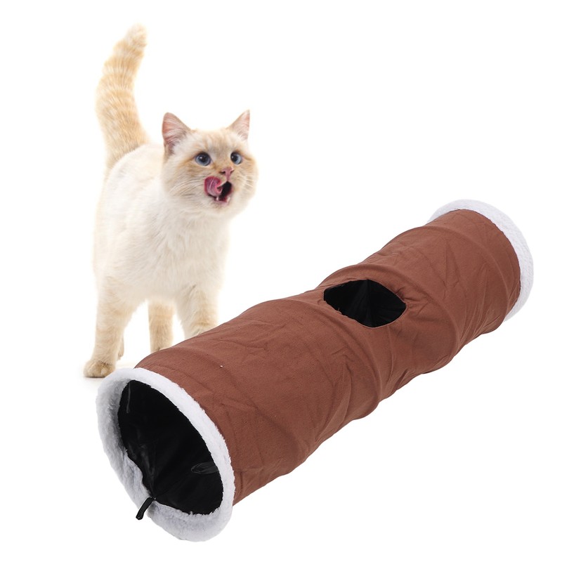 Foldable Cat Tunnel with Hanging Ball Interactive Fun Durable Collapsible