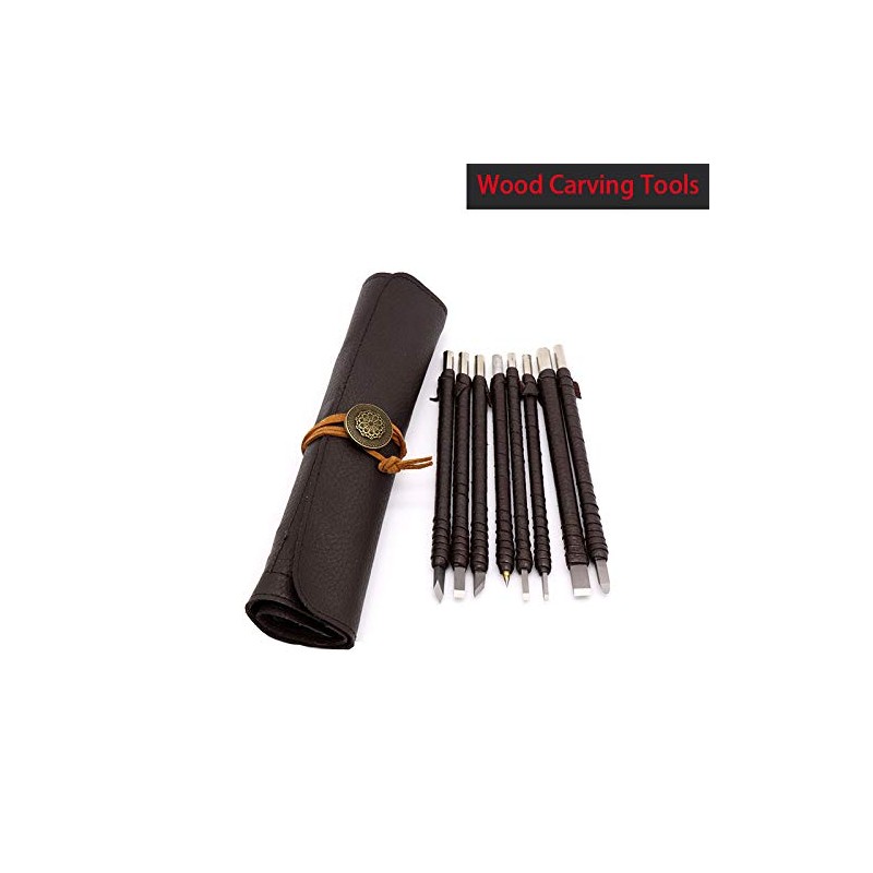 Stone Gravers 8 Pcs Manual Tungsten Steel Wood Chisel Set