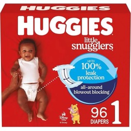 Huggies Size 1 Diapers, Little Snugglers Baby Diapers, Size 1 - 96 Ct.