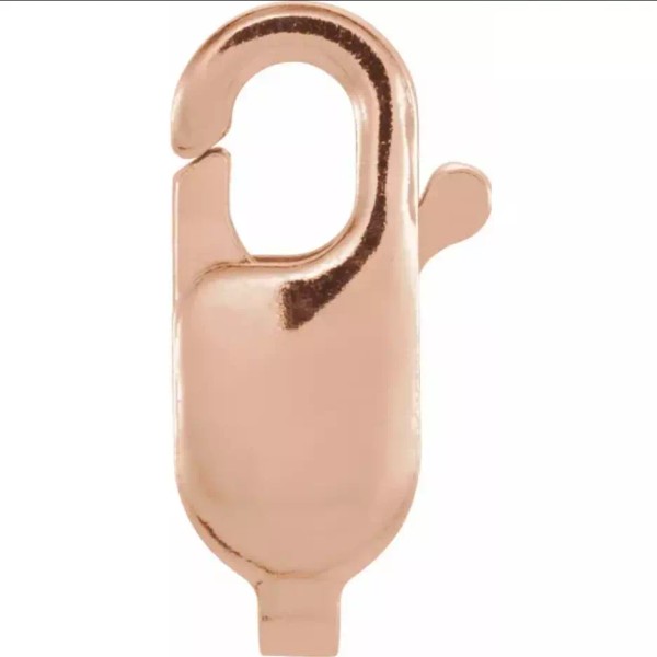 JewelryMaven 12mm 14k Solid Rose Gold Lobster Necklace Bracelet Chain